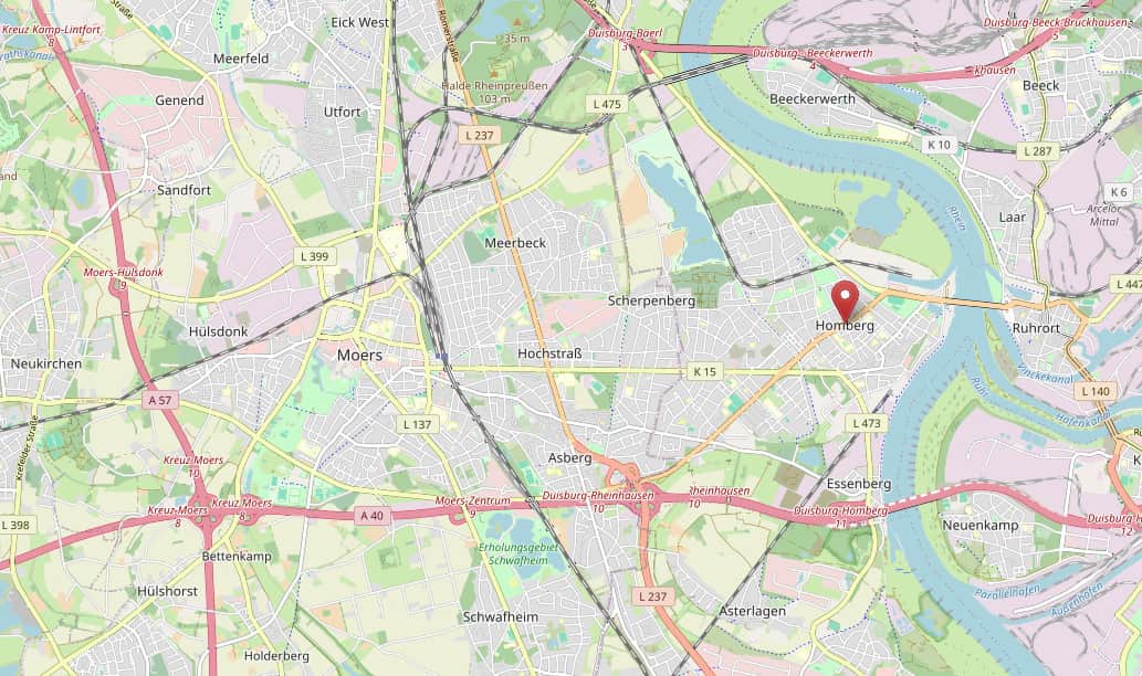 Karte von Neukirchen-Vluyn